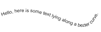 text on a bezier curve