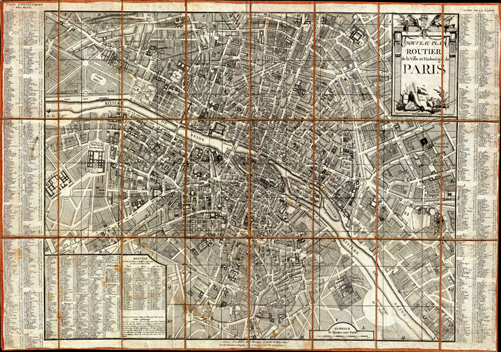 Map of Paris 1780