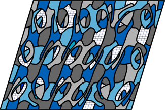 skewed paradoxical tiling with strata