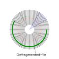 File fragmented into 3 clusters