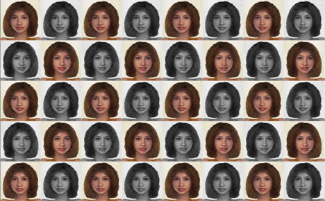 pattern with filtered face
