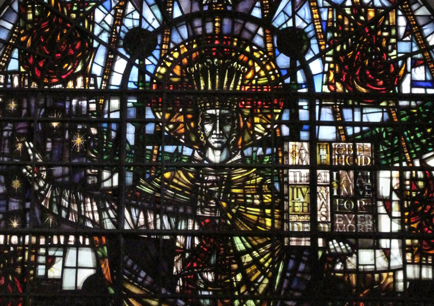 Stained Glass window from St. Mary Aldermary Church, London,