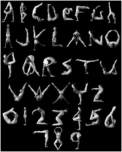Alphabet Made from Human Poses