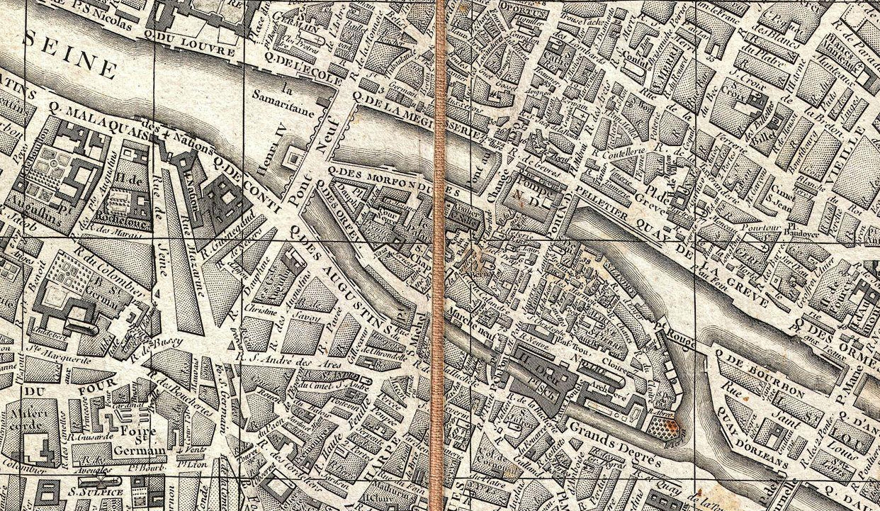 Detail of 1780 Map of Paris