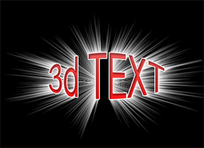 3D text Photoshop effect