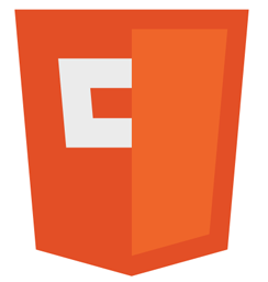 Upper left part of 5 in HTML5 logo