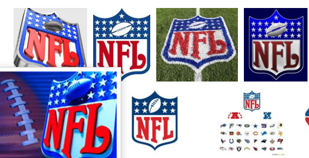 NFL logo -- various depictions