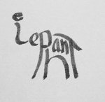 Calligram Elephant -- letters of elephant in the shape of an elephant