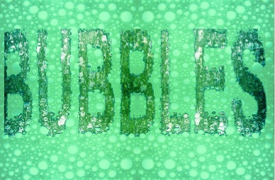 Bubbles distorting 
text