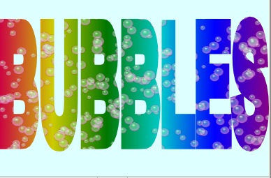 scripted bubbles 
bubbling through text
