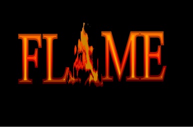 Flame with flaming 
letter A