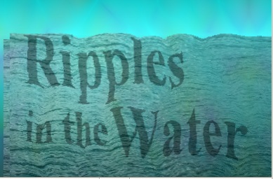 text rippling in the 
waves