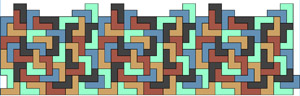 L tetramino tiling horizontally along a line