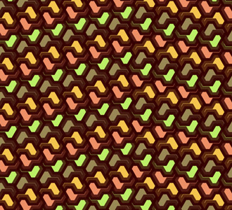 Two four colored tilings using clawed hexagons