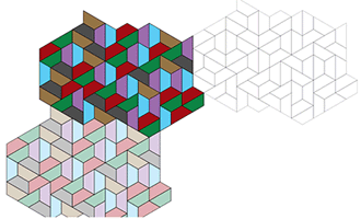 Trapezoidal half-hexagon clustered into metatile